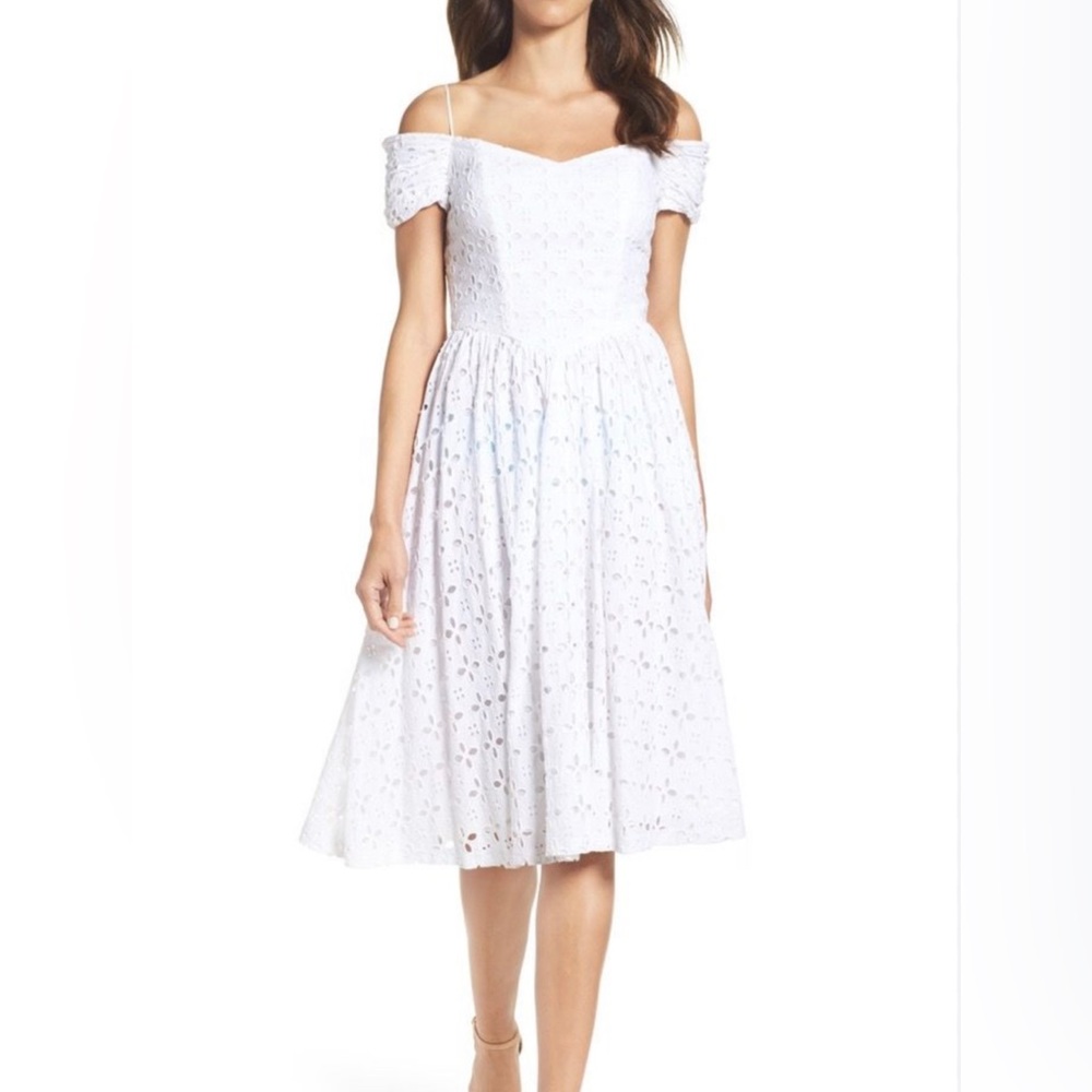 Off the shoulder mid dress- Cheeta B